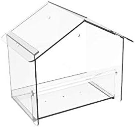 FixtureDisplays® Acrylic Window Bird Feeder with Suction Cups 16092