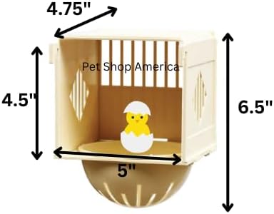 Bird Cage Closed Top Nest Box Canary, Finch,Lovebird,Aviary Plastic Nest Exotic Birds Breeding Nesting