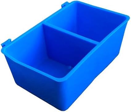 Cage Cups Divided 1 Pint (16 oz) Hanging Feed & Water Cage Cups for Poultry Chicken Parrot Hamster (50)