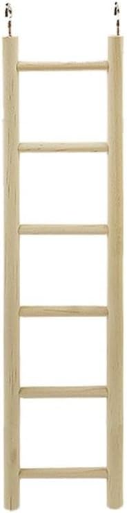 Wooden Bird Ladder Toys, Natural Wood Step Ladders Scratcher Perch Climbing Toys Bird Toys for Parakeets, Parrots, Cockatoo and Lovebirds(D)