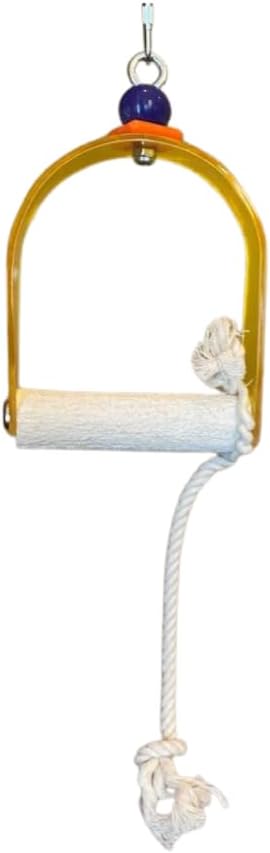 Polly's Arch Swing-Nail Trimming Bird Swing for Cages-Great for Parrots Including Parakeets, Cockatiels, Amazons, Macaws, and Cockatoos. (X-Small)