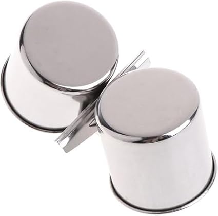 1Pc Silver Parrot Feeding Cups Hanging Pet Animal Stainless Steel Birdcage Bowls Bowls for Cage Parakeet Bird Cage Accessories Suitable Small and Medium Bird Pet Feeding and Watering Supplies