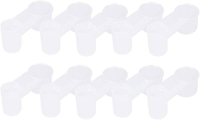 10PCS Bird Drinker Feeder Plastic Soda Pop Water Bottle Cup Feeder Drinking Bowl for Chicken Pigeons Birds Feeder Trough Animal Feeding Accessories