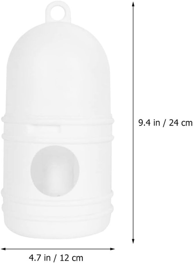 balacoo Bird Water Feeder 2 Pack 9.44 Inch Plastic Household Quail Waterer Detachable Bird Water Dispenser for Parrots Doves Pigeons Accessory