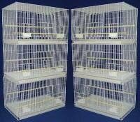 Brand New Lot of SIX Aviary Breeding Bird Cage Cages 24x16x16WHITE