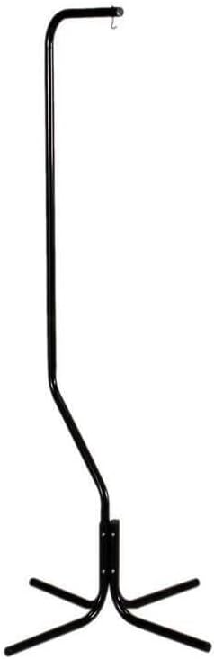 HomeStock African Adventure Tubular Hanging Bird Cage Stand with Durable Design, Stable Base, and Elegant Finish Black/Steel