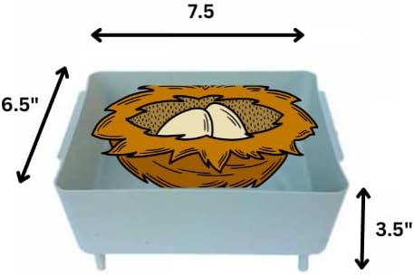 Bird Plastic Nest Nesting Tray Pan Cage Aviary Parakeet Cockatiel Budgie Breeding 20 cm Black