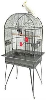 Large Dome Top Bird Cage with Removable Base Color: Black