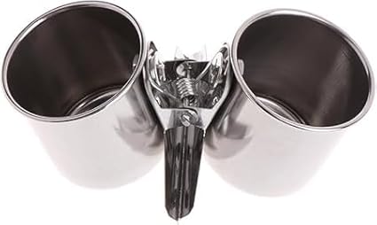 1Pc Silver Parrot Feeding Cups Hanging Pet Animal Stainless Steel Birdcage Bowls Bowls for Cage Parakeet Bird Cage Accessories Suitable Small and Medium Bird Pet Feeding and Watering Supplies
