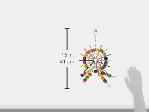 Prevue Pet Products Bodacious Bites Ferris Wheel Bird Toy - Accessories for Parakeets, Conures, Cockatiels, and Small to Large Birds, Hanging Cage Toy for Climbing, Chewing, and Beak and Foot Exercise