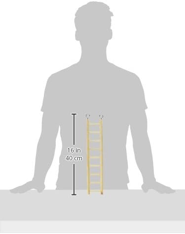 Prevue Pet Products 9-Rung Wood Bird Ladder - Accessories for Small to Medium Birds, Hanging Birdcage Toy for Climbing, Foot Exercise, Beak Use, Mental Enrichment, and Interactive Play