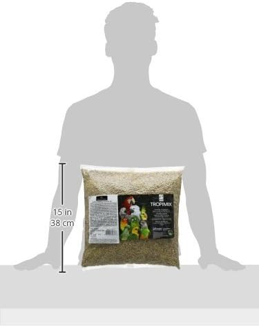 Hari Tropimix Bird Food for Cockatiels and Lovebirds, Hagen Parrot Food with Seeds, Fruit, Vegetables, Vitamins & Amino Acids, 8 Pound (Pack of 1)