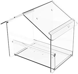 FixtureDisplays® Acrylic Window Bird Feeder with Suction Cups 16092