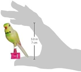 Penn-Plax (BA509) Acrylic Bird Figure, Small size on spring | Easily attaches to cage | Give your bird a new friend