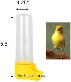 4 pcs Pet Bird Automatic Water Food Feeders Drinkers Hanging Tube Dispensers Set of 4 Canary Finch 4 oz 100 ml