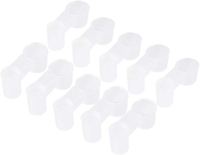 10PCS Bird Drinker Feeder Plastic Soda Pop Water Bottle Cup Feeder Drinking Bowl for Chicken Pigeons Birds Feeder Trough Animal Feeding Accessories