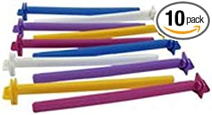 10 Bird Cage Perches Canary Parakeet Budgie Finch Plastic 8 Inches Multicolor Universal Stand Perch