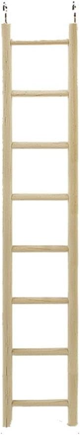 Wooden Bird Ladder Toys, Natural Wood Step Ladders Scratcher Perch Climbing Toys Bird Toys for Parakeets, Parrots, Cockatoo and Lovebirds(F)