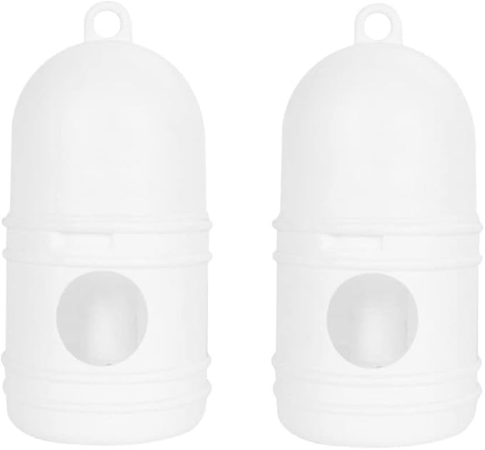 balacoo Bird Water Feeder 2 Pack 9.44 Inch Plastic Household Quail Waterer Detachable Bird Water Dispenser for Parrots Doves Pigeons Accessory