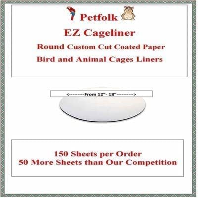 Click Image to Open expanded View 150 Sheets Custom Cut Birdcage Liner Cut to Order Birds-Amphibians/Reptile-Small Furry Friends Your Choice Plain, Poly or Wax (Round Wax (Light) 13")