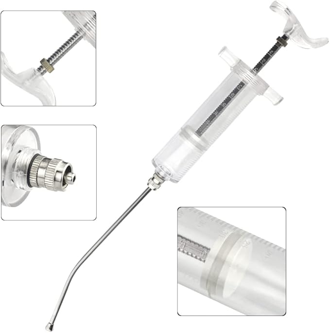 Baby Bird Feeding Syringe Bird Syringe Feeder Feeding Tubes with 6PCS Curved Gavage Tubes for Baby Birds Parrot Small Pet (50ML)