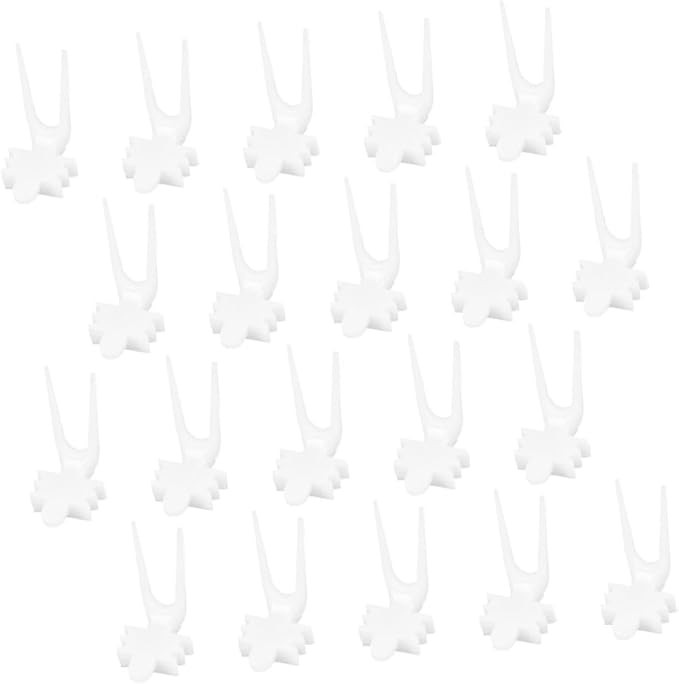 HANABASS 100pcs Bird Cage Food Holder Forks Vegetable Fixing Skewers for Birds Parrots Pets Easy to Install No Feeding