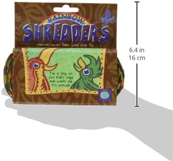Planet Pleasures Rainbow Shredders Straight Ribbon Bird Toy, 30' L by 1" W