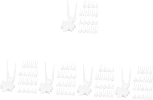 HANABASS 100pcs Bird Cage Food Holder Forks Vegetable Fixing Skewers for Birds Parrots Pets Easy to Install No Feeding