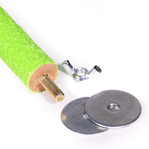 Bird Cage Perch Parrot Sand-Surface Stand 2Pack Grinding Wood Stick Platform Molar Toy Branch for Macaw African Greys Budgies Cockatoo Parakeet Cockatiel Conure Lovebirds