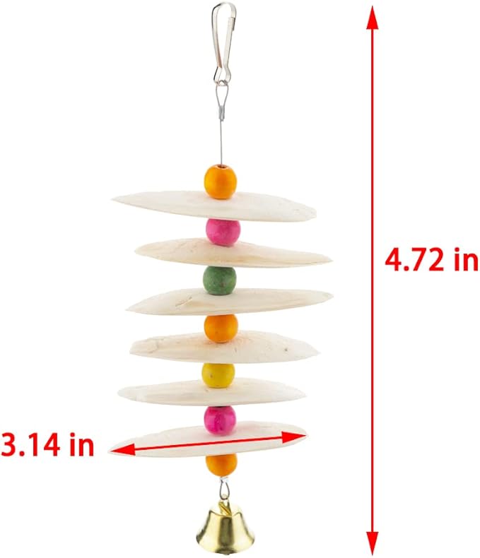 DQITJ Bird Cuttlebone Chew Toy, Natural Bird Calcium Cuddle Bone for Parrot Cockatiel Budgie Conure Sharp Beaks (6 Pcs in a Bunch)