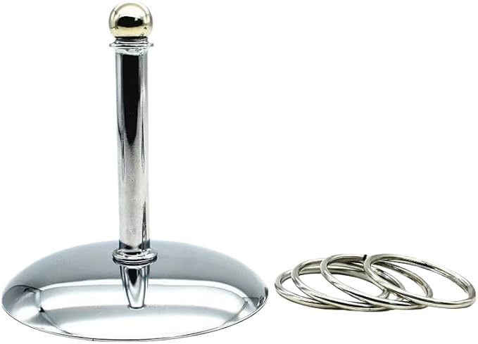 Stainless Steel Parrot Ring Toss Toy – Interactive Training & Enrichment Bird Toy, Bite-Proof Design for Anxiety Relief & Exercise Fun for Cockatoos, Macaws, African Greys (Medium)