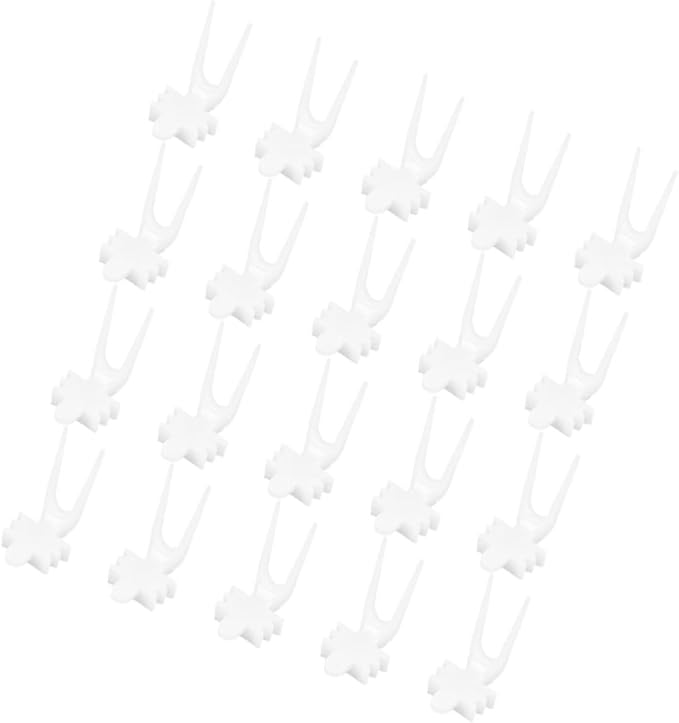 HANABASS 4sets Bird Food Holding Forks Parrot Forks Parrot Fruit Holders Pet Parrot Food Birdcage Accessories Vegetable Fixing Forks for Feeding 20pcs*4