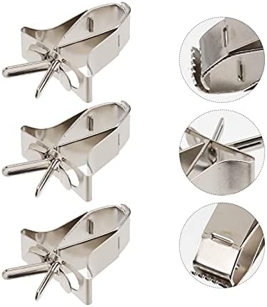 Birds Food Holders - 3pcs Parrot Fruit Vegtable Clips Stainless Steel Feeder Bird Cage Accessories for Budgie Parakeet Cockatiel Conure