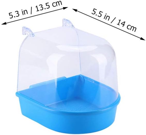 GANAZONO Bird Bathtub Hanging Bath Box for Small Pet Birds Parakeets Lovebirds Cage Accessory Bird Bath Deep Bowl for Health and Cooling