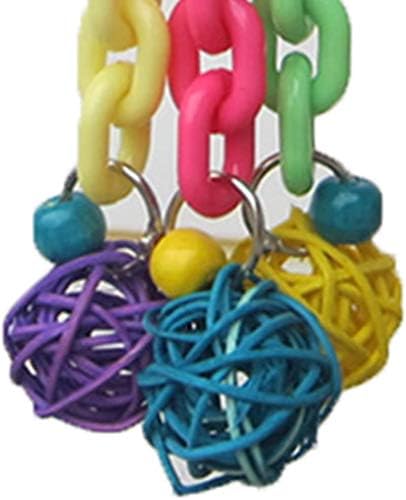 Litewoo Bird Rattan Balls Chew Toy Parrot Trim Beak for Parakeet Cockatiel Lovebird Budgie Finch Conure Canary Quaker Cage Accessories