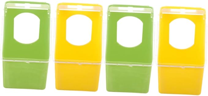 Yardwe 4pcs Pigeon Feeder Hanging Cage Bird Feeder Capacity Material for Pigeons and Pet Birds Easy to Install Each