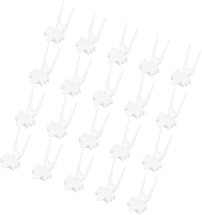 HANABASS 100pcs Bird Cage Food Holder Forks Vegetable Fixing Skewers for Birds Parrots Pets Easy to Install No Feeding