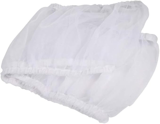 SKYPRO Universal Mesh Bird Cage Cover Shell Skirt Net Easy Cleaning Seeded Catcher Guard Bird Cage Stretchy Mesh Parrot Bird Cage Net(Large,White)
