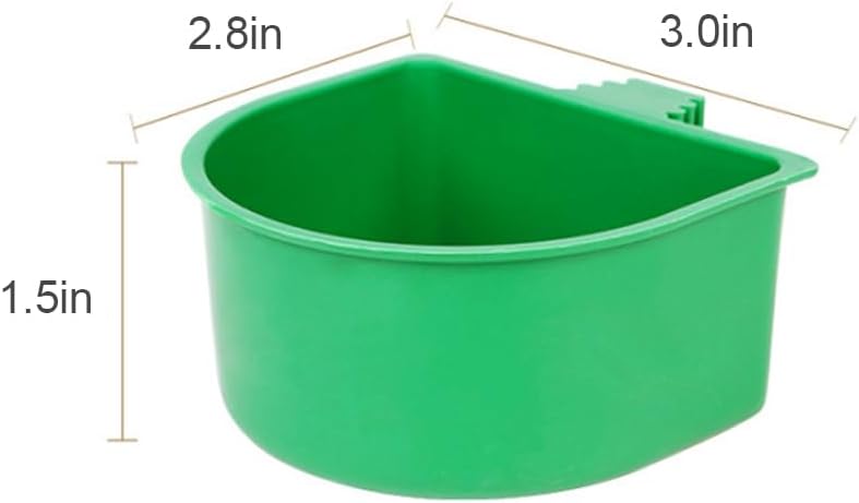 2 Pieces Bird Feeding & Watering Supplies,Bird Bath for Cage,Bird Water Feeder,Parakeet Bath,Bird Feeder for Cage,Bird Cage Feeder,Bird Shower,Bird Food Bowl (Green)