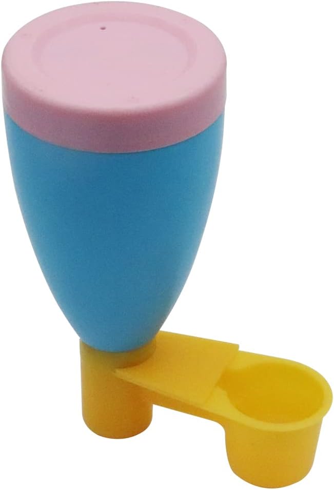 12Pcs Automatic Bird Drinker Feeder Plastic Soda Pop Water Bottle Cup or Pigeons Parrot Chicken Feeder Poultry Cage Cup Supplies (Yellow)