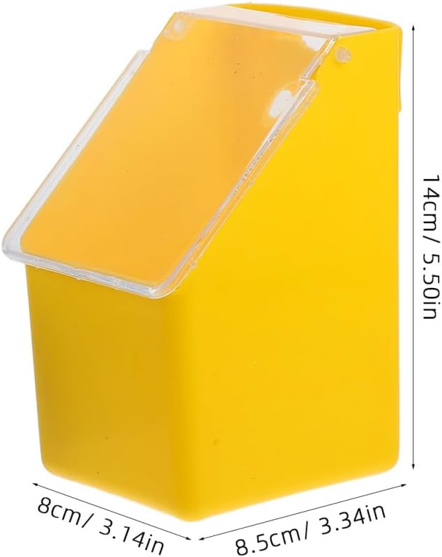 Alasum 2-Pack Hanging Pigeon Feeder 5.51×3.34×3.14In Thickened Plastic No-Waste Food Container for Cage Birds – Easy-Clean Slot Basin for Doves, Quail, Cockatiel