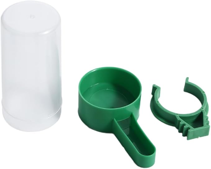 Automatic Water Drinker and Food Dispenser - Hanging Bird Feeder With Clip for Parrots Cages (M-Drinker)