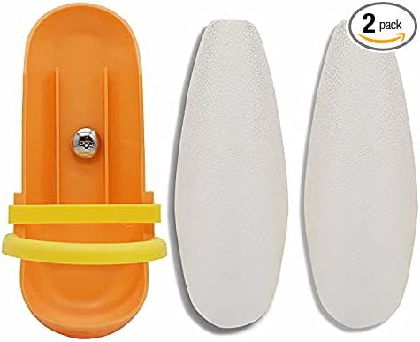 5.9"-6.53" Large Bird Cuttlebone for Parakeets, Cuddle Bone with Plastic Holder, Cuttlefish Bone for Sharp Beaks, Natural Birds Calcium Suitable for Parrots Cockatiels Budgie, 2pcs