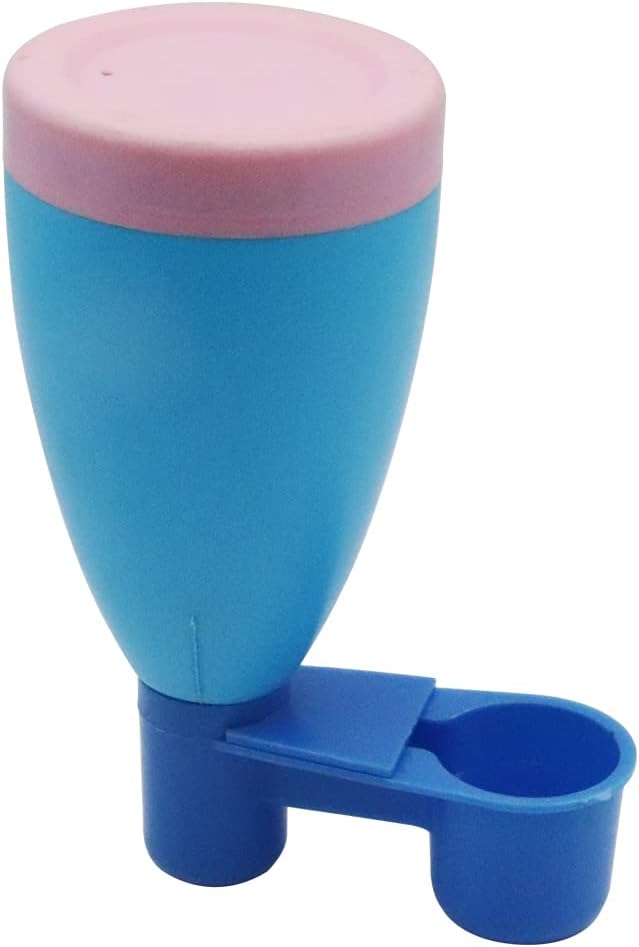 12Pcs Automatic Bird Drinker Feeder Plastic Soda Pop Water Bottle Cup or Pigeons Parrot Chicken Feeder Poultry Cage Cup Supplies (Blue)