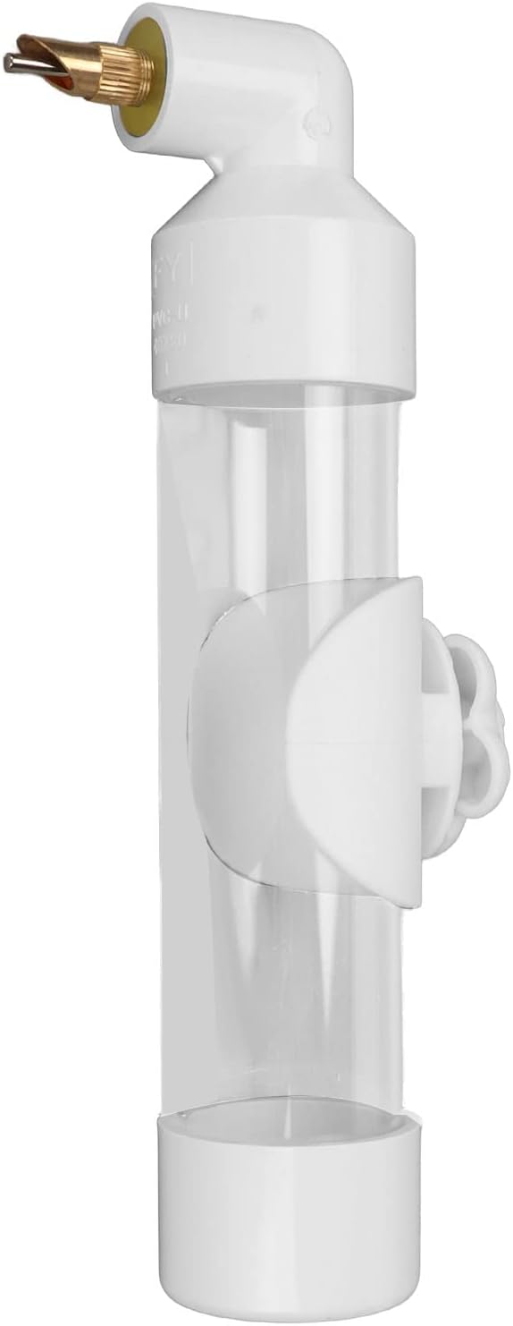 Parrot Automatic Drinking Device - Acrylic Bird Water Bottle for Small to Large Parrots - Safe, Leakproof, Easy to Install - Pet Bird Water Feeder - 220ml Capacity (White)