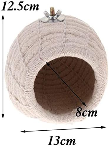Litewoo Bird Breeding Nest Warm Rope Bed House for Small Medium Bird Parrot Parakeet Conure Cockatiel Canary Finch Lovebird Budgie (C: Cotton Rope)