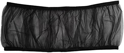 AYNEFY 4 Colors Bird Cage Skirt Large Size Ventilated Soft Nylon Mesh Bird Cage Cover Shell Seed Catcher Pet Products 52-98.4inch Circumference Prevent Seeds from Falling (Black)