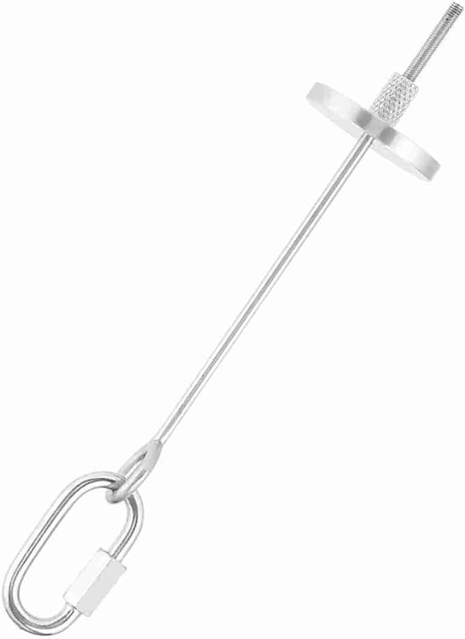 Oumefar Stainless Steel Bird Food Holder Parrot Food Skewer Parrot Fruit Stick Holder Feed Treating Tool for Bird Parrots(S) Bird Toys