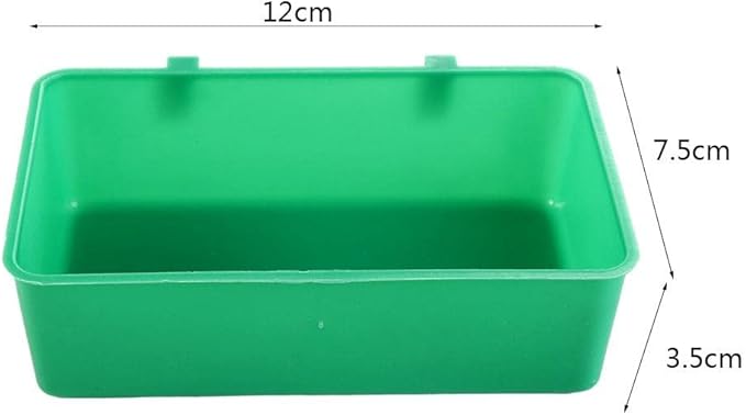 5PCS Pet Bird Bowl Hanging Parakeet Food Dispenser Square Box Multi-Purpose Parrot Bath Basin for Bird Cage Accessories Bird Supplies