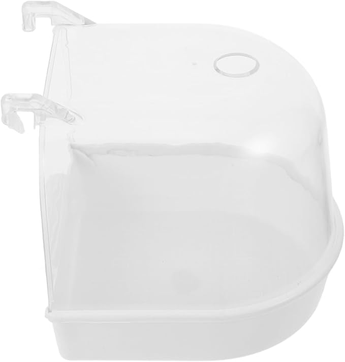 GALPADA Hanging Bird Bath Cube Transparent Bird Bathtub for Cage Indoor Outdoor Parakeet and Parrot Bathing Tub Easy to Clean Safe Pet Shower Box